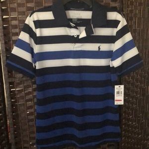 Ralph Lauren Childrenswear Boys 8-20 Striped Performance Lisle Polo